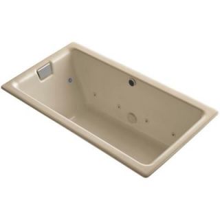 KOHLER Tea for Two 5.5 ft. Effervescence Walk In Whirlpool and Air Bath Tub with Chromatherapy in Mexican Sand K 856 CT 33