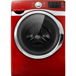 Samsung 4.3 cu ft High Efficiency Stackable Front Load Washer with Steam Cycle (Red) ENERGY STAR
