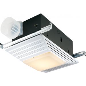 Broan 657 Finish Pack, for 70 CFM Bathroom Fans w/4" Ducts (Grille & 100W Light)   White