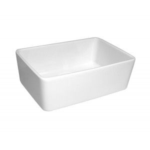 Whitehaus WHB5033 WHITE Kitchen Sink, Basichaus Fireclay, Single Bowl   White