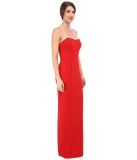 Badgley Mischka Strapless Piped Stretch Crepe Gown