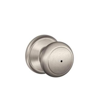 Schlage Andover Satin Nickel Bed and Bath Knob F40 AND 619 AND