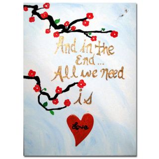Amanda Rea All You Need is Love III 14x19 Canvas Wall Art   17616062