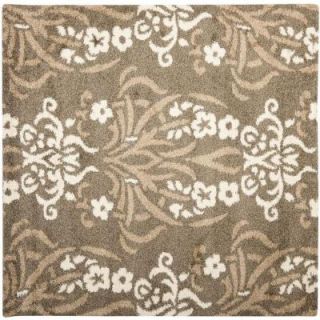 Safavieh Florida Shag Smoke/Beige 6 ft. 7 in. x 6 ft. 7 in. Square Area Rug SG457 7913 7SQ