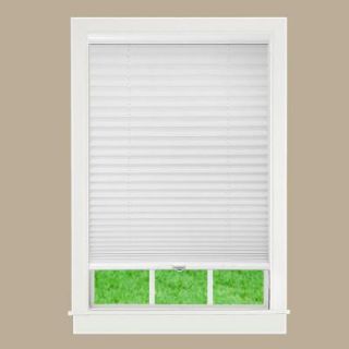 Perfect Lift Window Treatment White 1 in. Light Filtering Cordless Pleated Shade   34 in. W x 64 in. L (Actual Size 34 in. W x 64 in. L ) QDWT340640