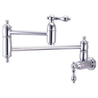 Decorative Double Handle Wall Mount Pot Filler Faucet by Elements of