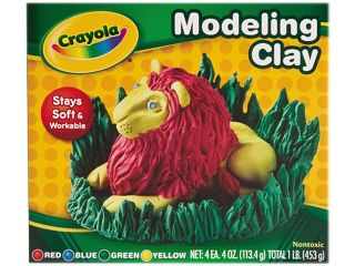 Modeling Clay Assortment, 1/4 lb each Blue/Green/Red/Yellow, 1 lb