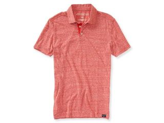 Aeropostale Mens Solid Heathered Rugby Polo Shirt 008 2XL