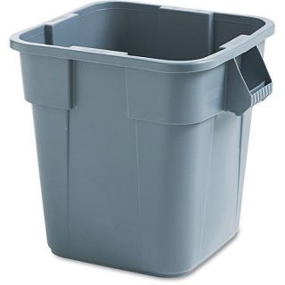 Rubbermaid Commercial Brute Square Gray Polyethylene Container, 28 gal