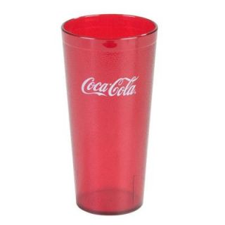 Carlisle 16 oz. SAN Plastic Stackable Tumbler in Red with Coca Cola logo (Case of 72) 52163550D