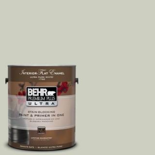 BEHR Premium Plus Ultra 1 Gal. #UL210 11 Sliced Cucumber Interior Flat Enamel Paint 175001