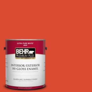 BEHR Premium Plus 1 gal. #190B 7 Fire Island Hi Gloss Enamel Interior/Exterior Paint 830001