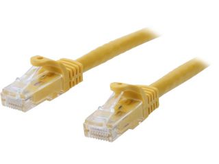 StarTech N6PATCH10YL 10 ft. Cat 6 Yellow Snagless UTP Patch Cable   ETL Verified