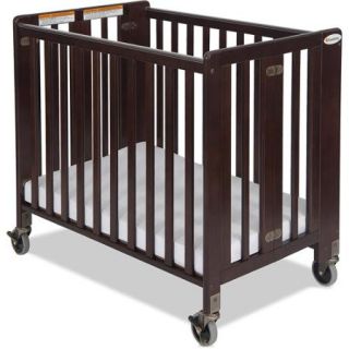Foundations HideAway Folding Full Size Fixed Side Crib, Antique Cherry