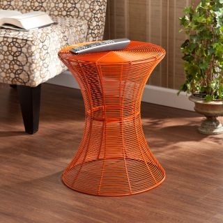 Kayden Indoor/ Outdoor Orange Metal Accent Table   Shopping