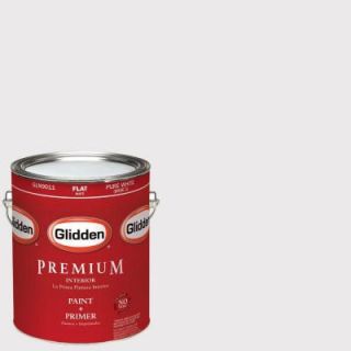Glidden Premium 1 gal. #HDGV56 Innocent White Flat Latex Interior Paint with Primer HDGV56P 01F