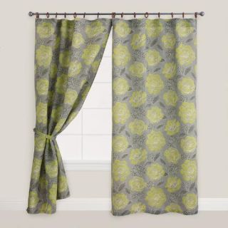 Floral Fortress Bouquet Jute Ring Top Curtain