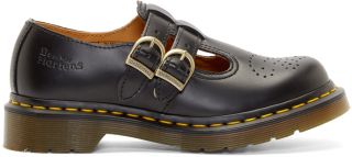 Dr. Martens Black Perforated Leather Mary Janes