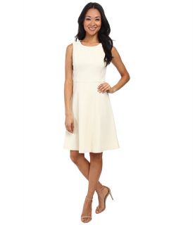 Maggy London Bonded Mesh Fit & Flare Dress Soft White/Ivory