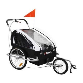 Confidence 2 in 1 Double Baby/Child/Kids Bicycle Bike Trailer /Jogger Blue