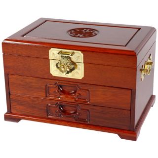 Merbu Wood Two drawer Oriental Jewelry Box (China)   963906