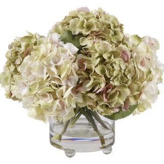 Jane Seymour Lavender Hydrangeas 15H in. Silk Flower Arrangement