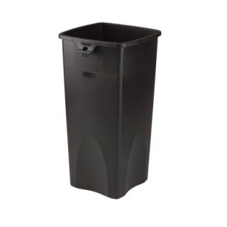 Rubbermaid Commercial Products Untouchable 23 Gal. Black Square Trash Can FG3569 88 BLA