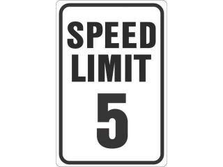 12X18" Refelctive Speed Limit 5 MPH Hy Ko Products Misc Signs, Numbers, Letters