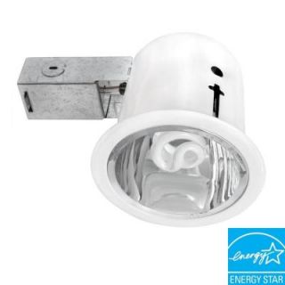 BAZZ 400 Series 4.5 in. White and Chrome Recessed Compact Fluorescent Lighting Kit 400 CFL