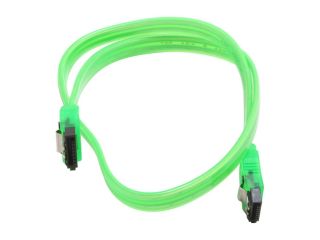 Link Depot SATA L0.5 UVG 19" UV Green Latch Serial ATA Cable