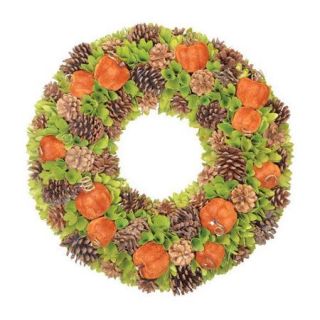 Fantastic Craft Woodrose, Pumpkin and Pinecone Wreath