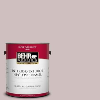 BEHR Premium Plus 1 gal. #110E 3 Dusky Violet Hi Gloss Enamel Interior/Exterior Paint 805001