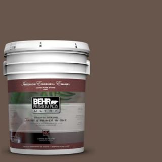 BEHR Premium Plus Ultra 5 gal. #PPU5 18 Chocolate Swirl Eggshell Enamel Interior Paint 275305