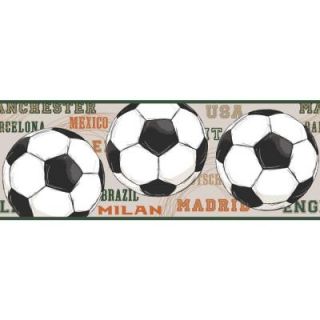 York Wallcoverings 9 in. Cool Kids Soccer Border JE3542BD