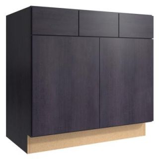 Cardell Fiske 36 in. W x 21 in. D x 34.5 in. H Vanity Cabinet in Ebon Smoke VSB362134.2.AF3M7.C64M