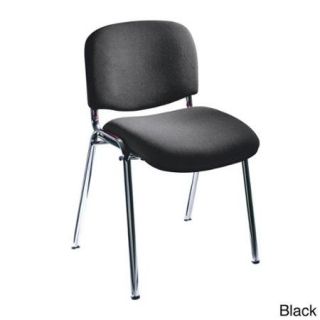 Safco Visit Upholstered Stack Chair (Set of 2) Black
