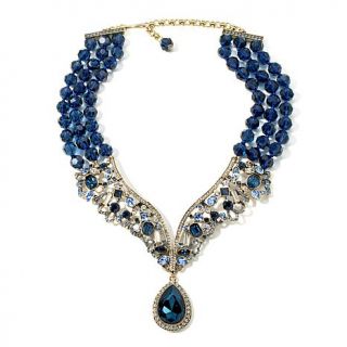 Heidi Daus "Female Intuition" 3 Strand Crystal Drop Necklace   7567595