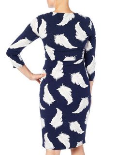 Phase Eight Feather print dress Blue