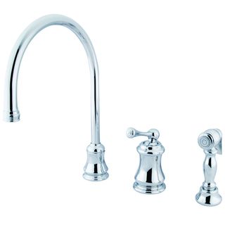 High Spout and Side Sprayer Chrome Kitchen Faucet