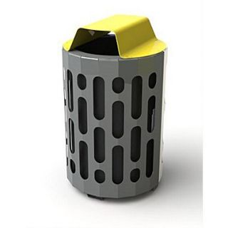 Frost 42 Gal Stingray Waste Receptacle; Yellow