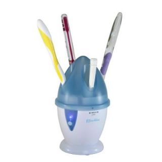 iTouchless Home UV Toothbrush Sanitizer and Holder in Translucent Blue/White UV001U