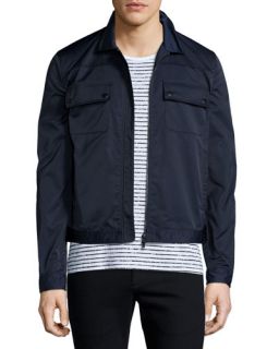 ATM Tech Zip Up Shirt Jacket, Navy