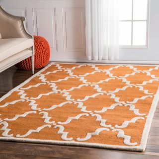 Hand tufted Grey Floral Rug (5 x 8)   13291429  