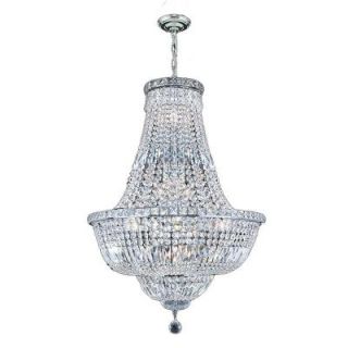 Worldwide Lighting Empire Collection 22 Light Crystal and Chrome Chandelier W83032C22