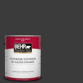 BEHR Premium Plus 1 gal. #770F 7 Beluga Hi Gloss Enamel Interior/Exterior Paint 830001
