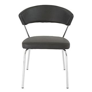Euro Style™ Draco Leatherette Side Chair, Black