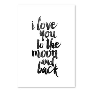 Love You to the Moon and Back Poster Textual Art by Americanflat