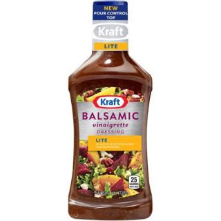 Kraft Salad Dressing Salad Dressing Light Balsamic Vinaigrette w/Extra Virgin Olive Oil, 16 Fl Oz