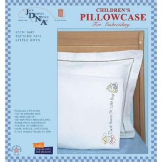 Children's Stamped Pillowcase With White Perle Edge 1/Pkg Little Boys