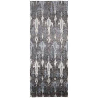 Nourison Silken Shadows Grey 2 ft. 3 in. x 8 ft. Runner 144195